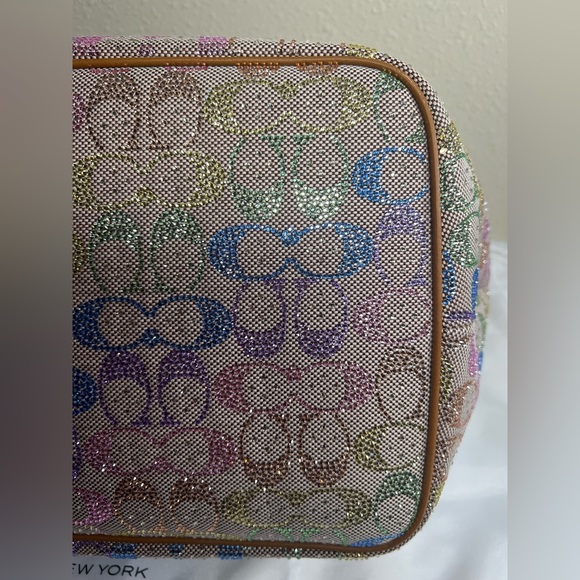 Coach Rainbow Crystal Kisslock Large Frame Bag #A11 - Picture 7 of 15